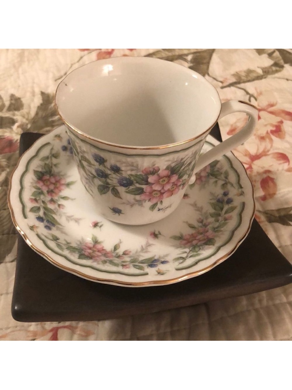 Andrea by Sadek BlackBerry Teacup and Saucer